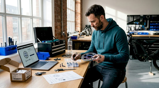 Electric bike hobbyist comparing aftermarket parts